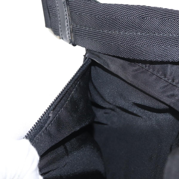 PRADA Waist bag Nylon Black Silver Auth 154367