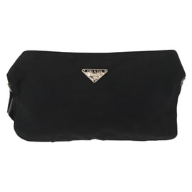 PRADA Waist bag Nylon Black Silver Auth 154367 - 0