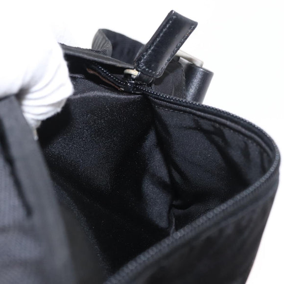 PRADA Waist bag Nylon Black Silver Auth 154367