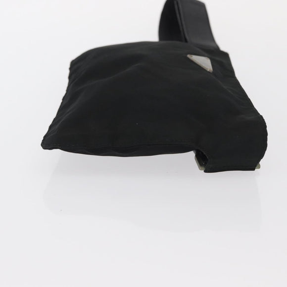 PRADA Waist bag Nylon Black Silver Auth 154367