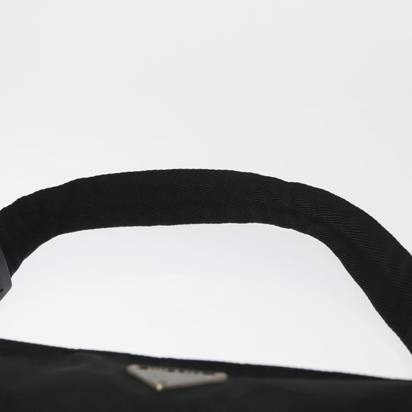 PRADA Waist bag Nylon Black Silver Auth 154367