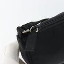 PRADA Accessory Pouch Nylon Black Silver Auth 154368-10