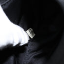 PRADA Accessory Pouch Nylon Black Silver Auth 154368-12