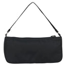PRADA Accessory Pouch Nylon Black Silver Auth 154368-2