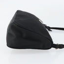 PRADA Accessory Pouch Nylon Black Silver Auth 154368-3