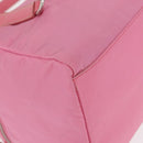 PRADA Hand Bag Nylon Pink Silver Auth 154369-15