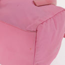 PRADA Hand Bag Nylon Pink Silver Auth 154369-16