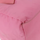 PRADA Hand Bag Nylon Pink Silver Auth 154369-17
