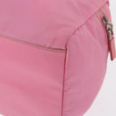 PRADA Hand Bag Nylon Pink Silver Auth 154369-18
