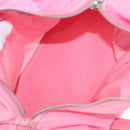 PRADA Hand Bag Nylon Pink Silver Auth 154369-10