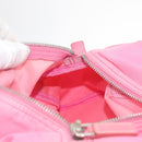 PRADA Hand Bag Nylon Pink Silver Auth 154369-22