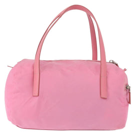 PRADA Hand Bag Nylon Pink Silver Auth 154369 - 0