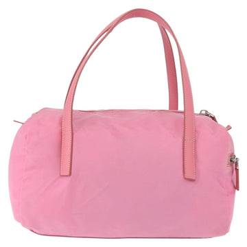 PRADA Hand Bag Nylon Pink Silver Auth 154369 - 0