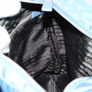 PRADA Shoulder Bag Nylon Blue Silver Auth 154370V-20