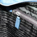 PRADA Shoulder Bag Nylon Blue Silver Auth 154370V-22