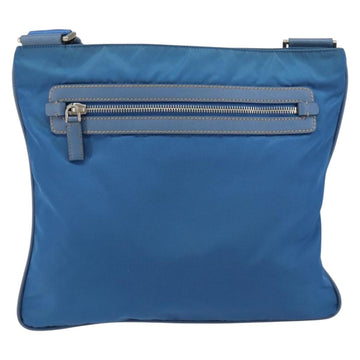 PRADA Shoulder Bag Nylon Blue Silver Auth 154370V - 0
