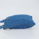 PRADA Shoulder Bag Nylon Blue Silver Auth 154370V-4