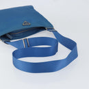 PRADA Shoulder Bag Nylon Blue Silver Auth 154370V-7