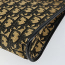 Christian Dior Trotter Canvas Shoulder Bag Navy Gold Auth 154374-9