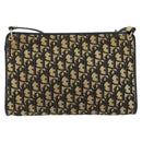 Christian Dior Trotter Canvas Shoulder Bag Navy Gold Auth 154374-2