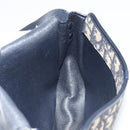 Christian Dior Trotter Canvas Shoulder Bag Navy Gold Auth 154375-19