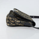 Christian Dior Trotter Canvas Shoulder Bag Navy Gold Auth 154375-4