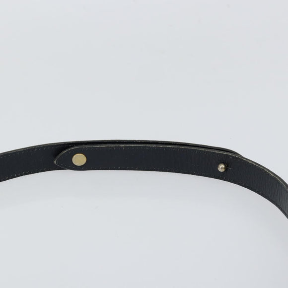 Christian Dior Trotter Canvas Shoulder Bag Navy Gold Auth 154375