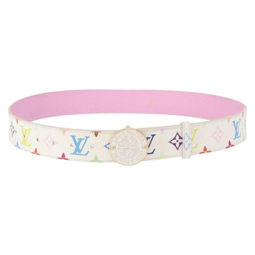 LOUIS VUITTON Monogram CeintureT&B Belt 41.3"" White M9627 LV Auth 154379