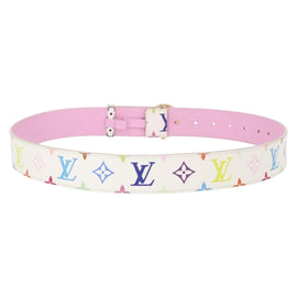 LOUIS VUITTON Monogram CeintureT&B Belt 41.3"" White M9627 LV Auth 154379 - 0