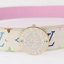 LOUIS VUITTON Monogram CeintureT&B Belt 41.3"" White M9627 LV Auth 154379-5