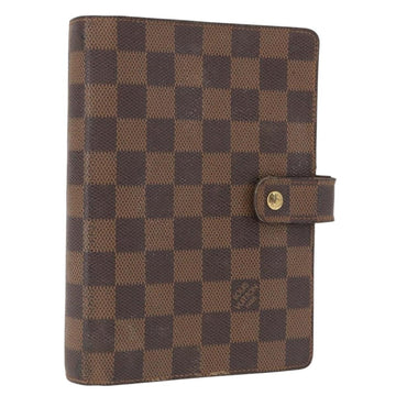 LOUIS VUITTON Damier Ebene Agenda MM Day Planner Cover R20240 LV Auth 154382