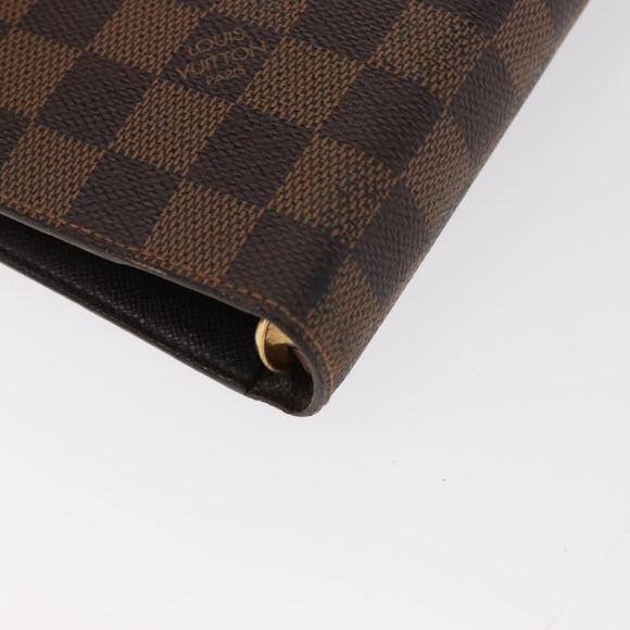 LOUIS VUITTON Damier Ebene Agenda MM Day Planner Cover R20240 LV Auth 154382