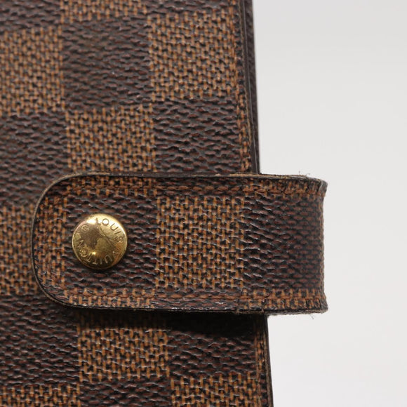 LOUIS VUITTON Damier Ebene Agenda MM Day Planner Cover R20240 LV Auth 154382