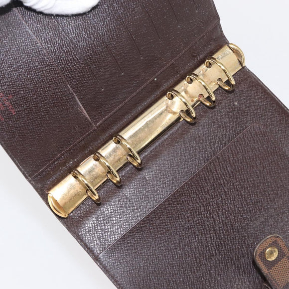 LOUIS VUITTON Damier Ebene Agenda MM Day Planner Cover R20240 LV Auth 154382