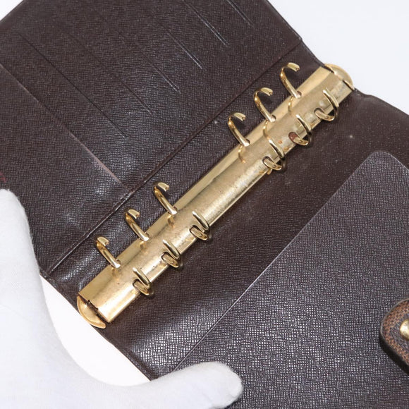 LOUIS VUITTON Damier Ebene Agenda MM Day Planner Cover R20240 LV Auth 154382