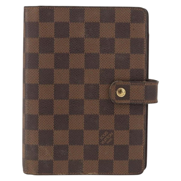 LOUIS VUITTON Damier Ebene Agenda MM Day Planner Cover R20240 LV Auth 154382