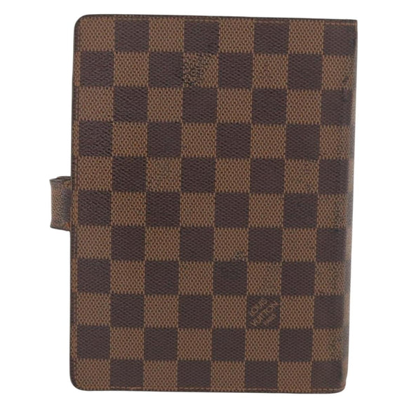 LOUIS VUITTON Damier Ebene Agenda MM Day Planner Cover R20240 LV Auth 154382