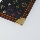 LOUIS VUITTON Multicolor Pochette Cles Coin Purse Black M13664 LV Auth 154383-16