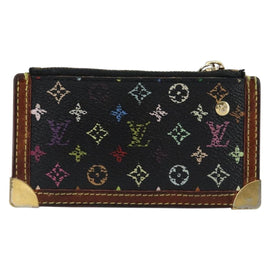 LOUIS VUITTON Multicolor Pochette Cles Coin Purse Black M13664 LV Auth 154383 - 0