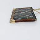 LOUIS VUITTON Multicolor Pochette Cles Coin Purse Black M13664 LV Auth 154383-3