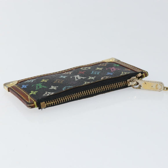 LOUIS VUITTON Multicolor Pochette Cles Muntbuidel Zwart M13664 LV Auth 154383