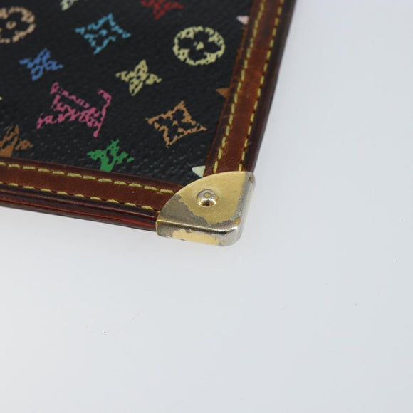 LOUIS VUITTON Multicolor Pochette Cles Coin Purse Black M13664 LV Auth 154383