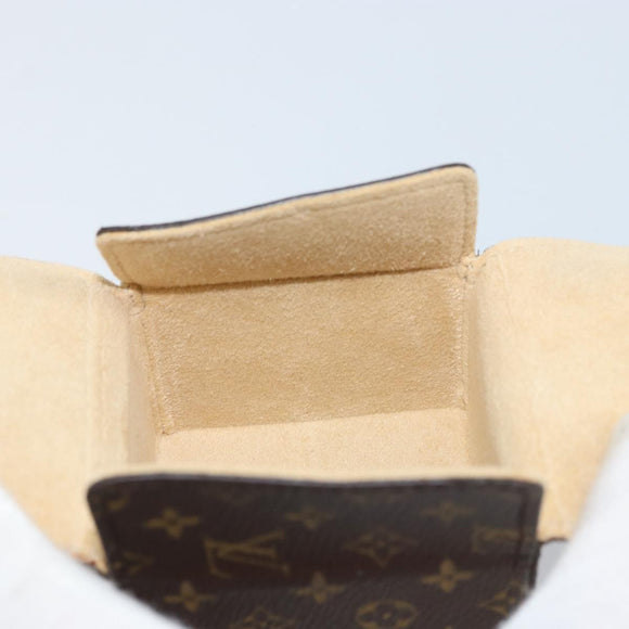 LOUIS VUITTON Monogram Jewelry Case Jewelry Box LV Auth 154384