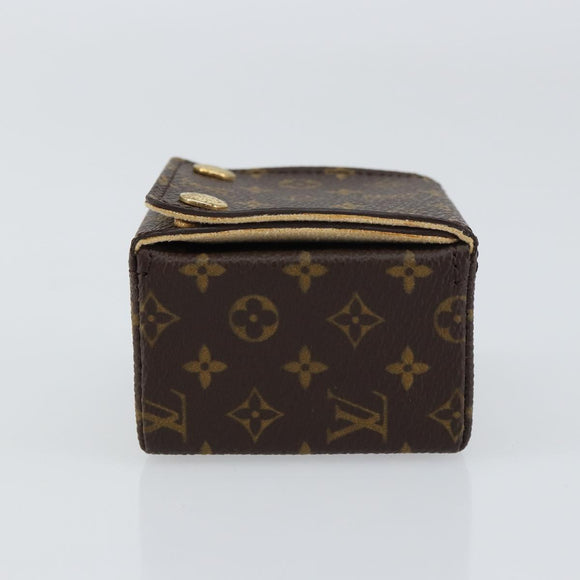 LOUIS VUITTON Monogram Jewelry Case Jewelry Box LV Auth 154384