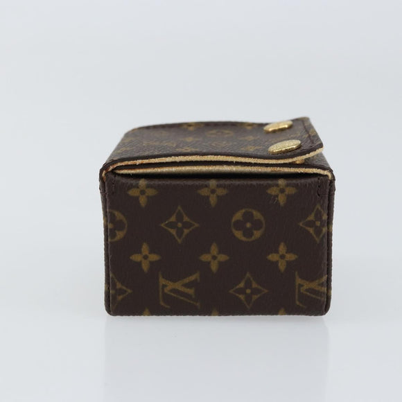 LOUIS VUITTON Monogram Jewelry Case Jewelry Box LV Auth 154384