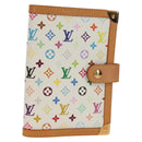 LOUIS VUITTON Multicolor Agenda PM Day Planner Cover White R21074 Auth 154385V-1