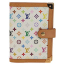 LOUIS VUITTON Multicolor Agenda PM Day Planner Cover White R21074 Auth 154385V-13