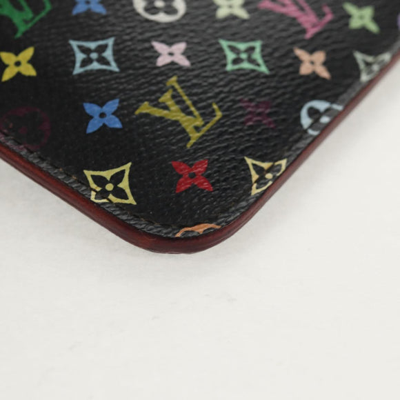 LOUIS VUITTON Multicolor Pochette Cles NM Coin Purse Black M60279 Auth 154386V