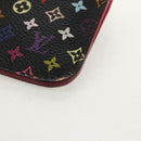LOUIS VUITTON Multicolor Pochette Cles NM Coin Purse Black M60279 Auth 154386V-16