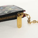 LOUIS VUITTON Multicolor Pochette Cles NM Coin Purse Black M60279 Auth 154386V-9
